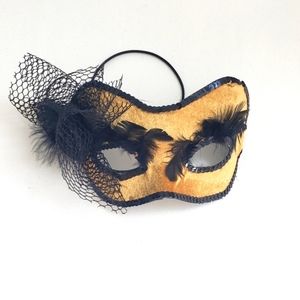 NWOT Gold and Black Masquerade Mask